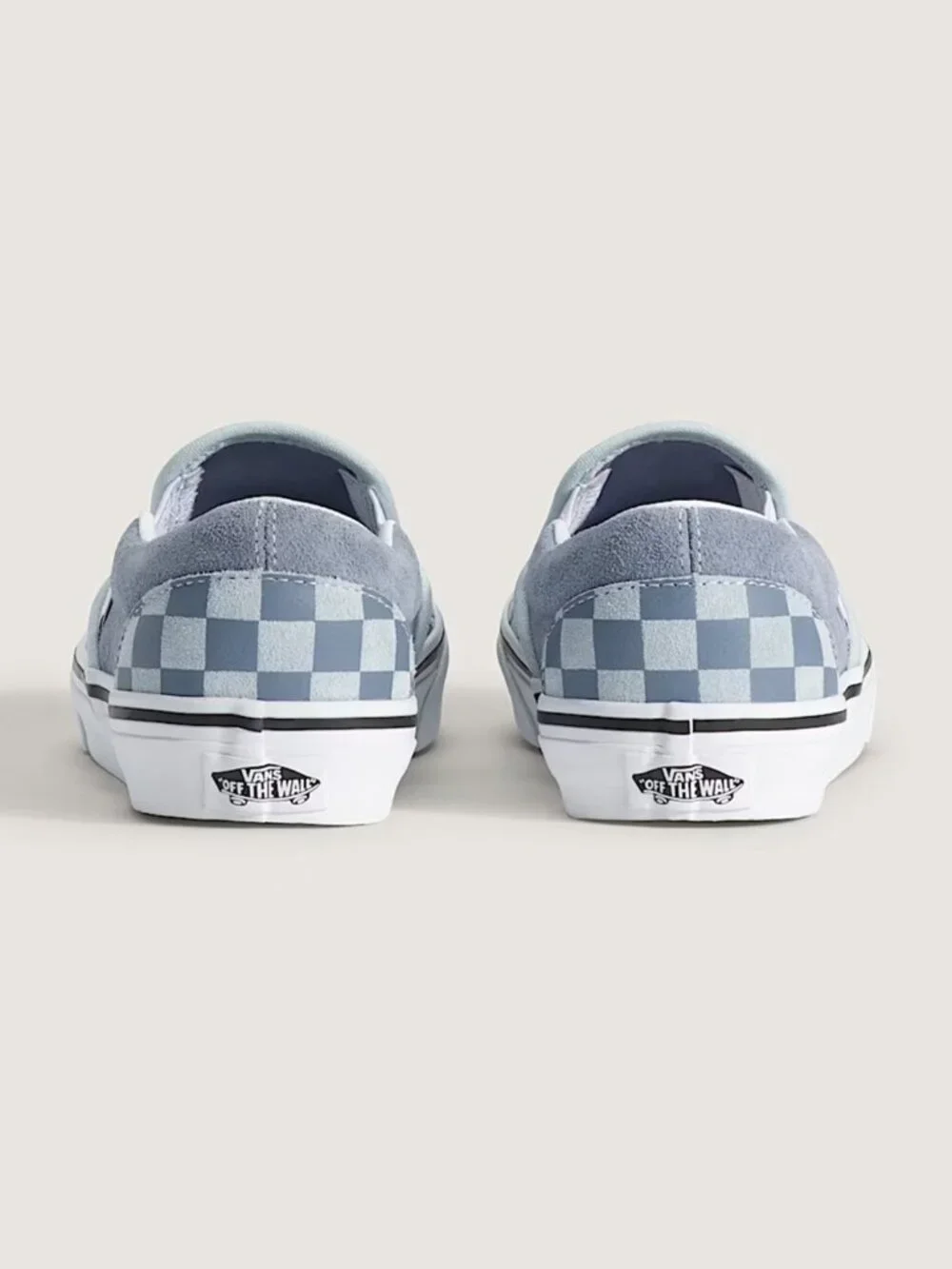 Vans Classic Slip-On Checkerboard Light Blue Women NWB